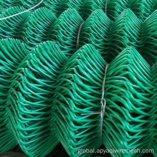 Chain Link Fence plastic coated diamond wire fence/ chain link fence Manufactory